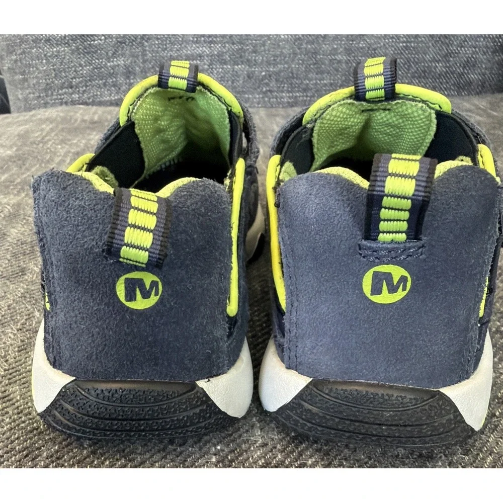 Merrell Jungle Moc Slip-On Blue Quilted Suede Shoes Kids Youth Unisex Size 2.5M